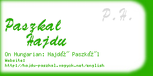 paszkal hajdu business card