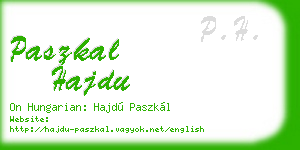 paszkal hajdu business card